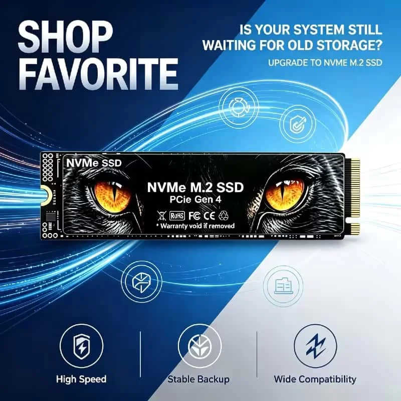 2026 Fast Speed YJ M2 NVMe PCIe Gen4 SSD 500GB 1TB 2TB 4TB Inside Solid State Drive for Gaming Office PC Notebook Laptop Desktop