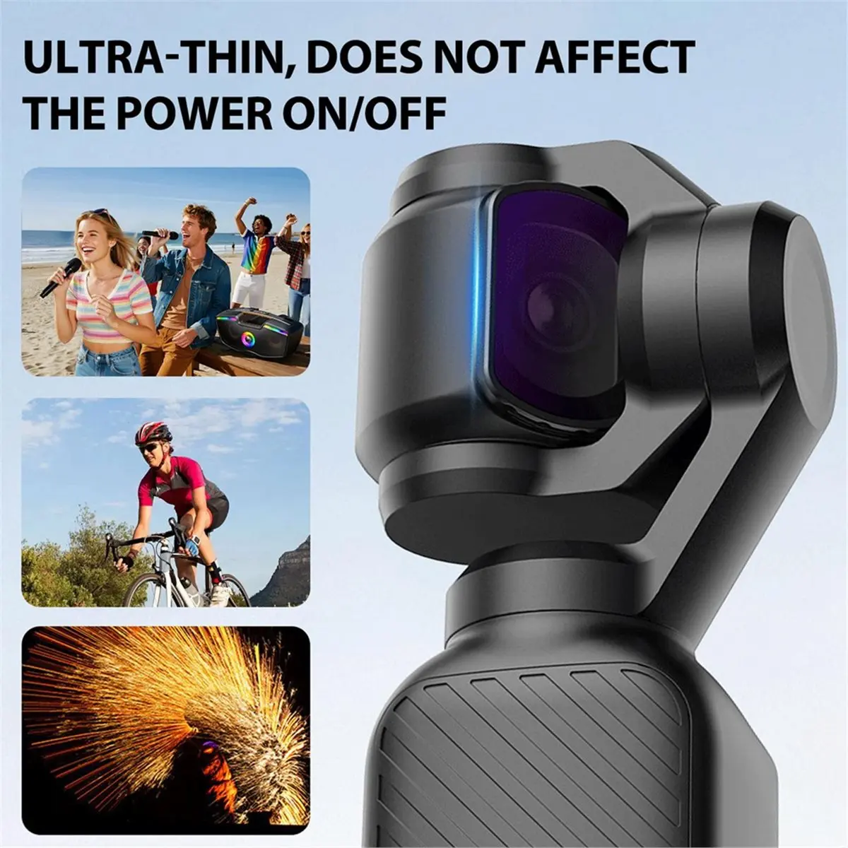 4Pcs Magnetic Filters for Pocket 3 Lens, HD Glass CPL UV ND8 ND16 Filter Set, Action Camera Accessories