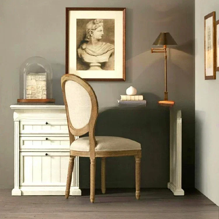 American solid wood desk furniture study bedroom oak furniture white old, household, study table