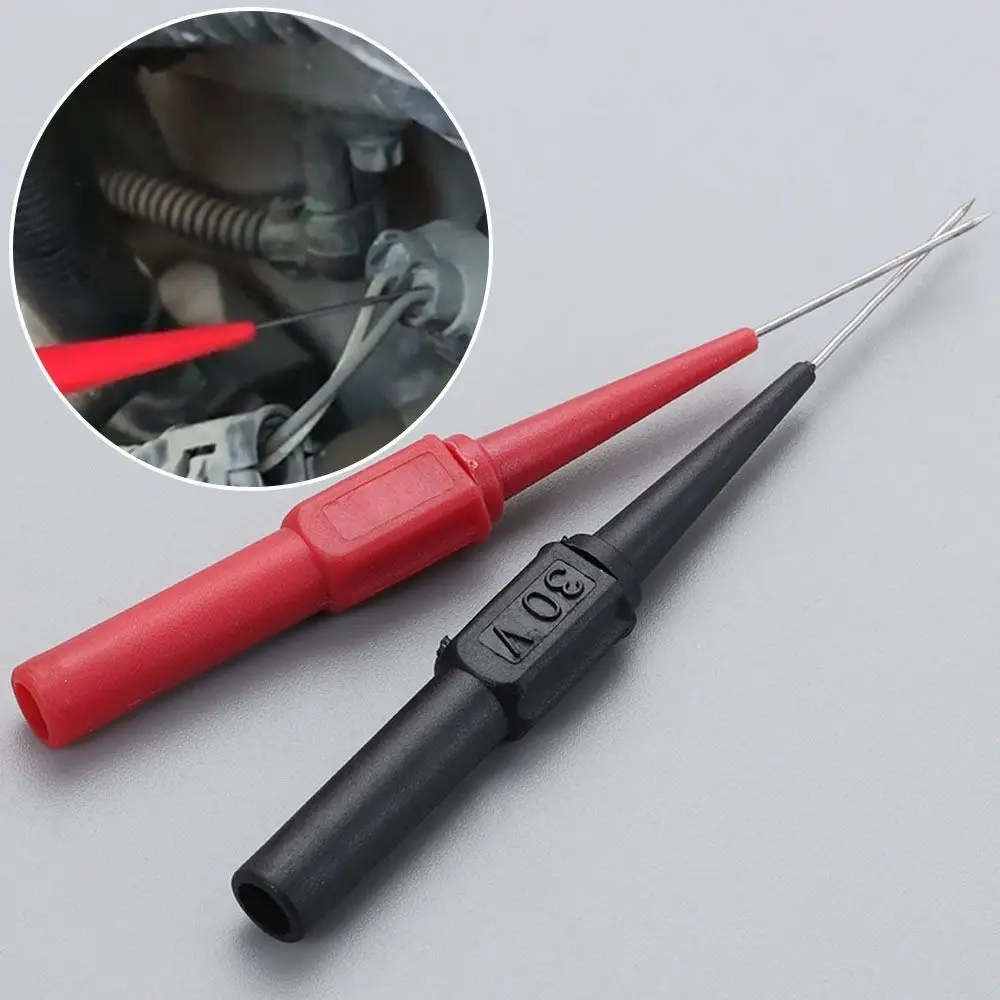 30V Car Tip Probes Diagnostic Tools Auto Multimeter Test Leads Extention Back Piercing Needle Tip Probes Mechanical Tools