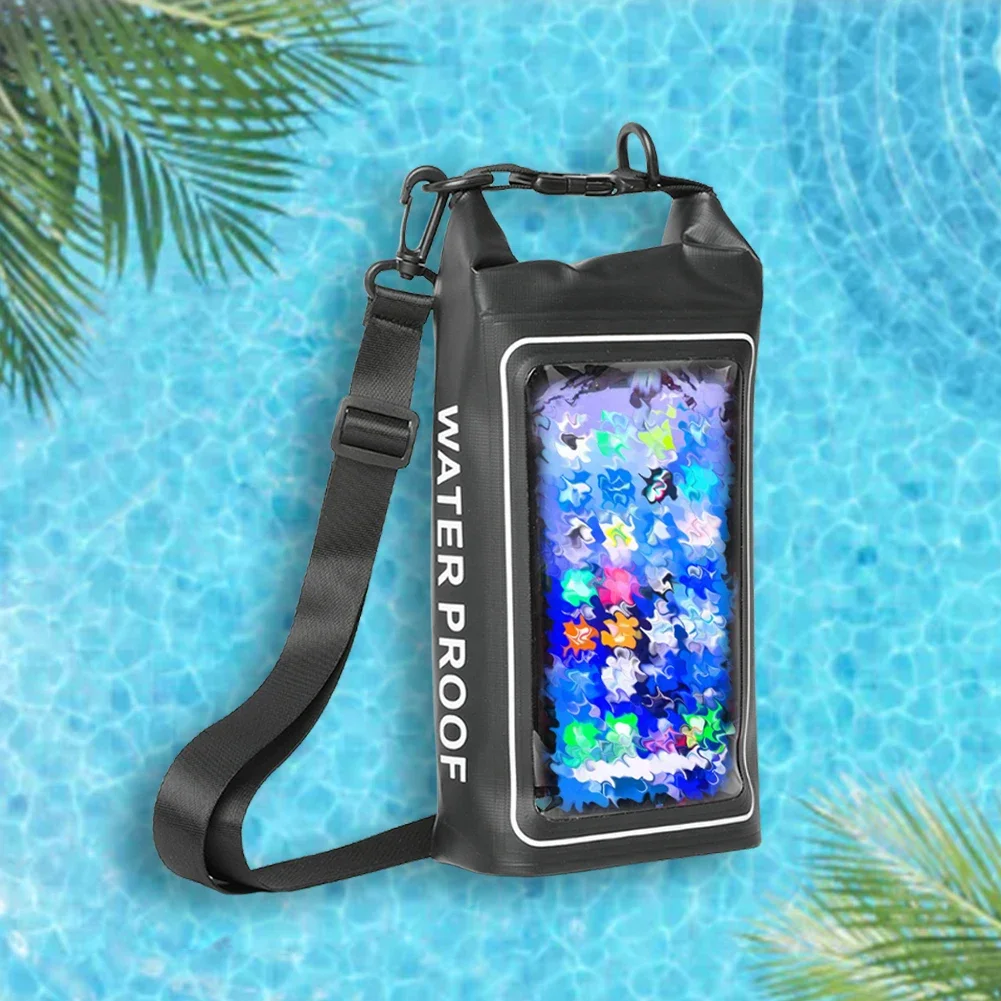 

Водонепроницаемый чехол для телефона большой вместимости и гермомешок для каяка: Органайзер через плечо для плавания, рафтинга и водных видов спорта