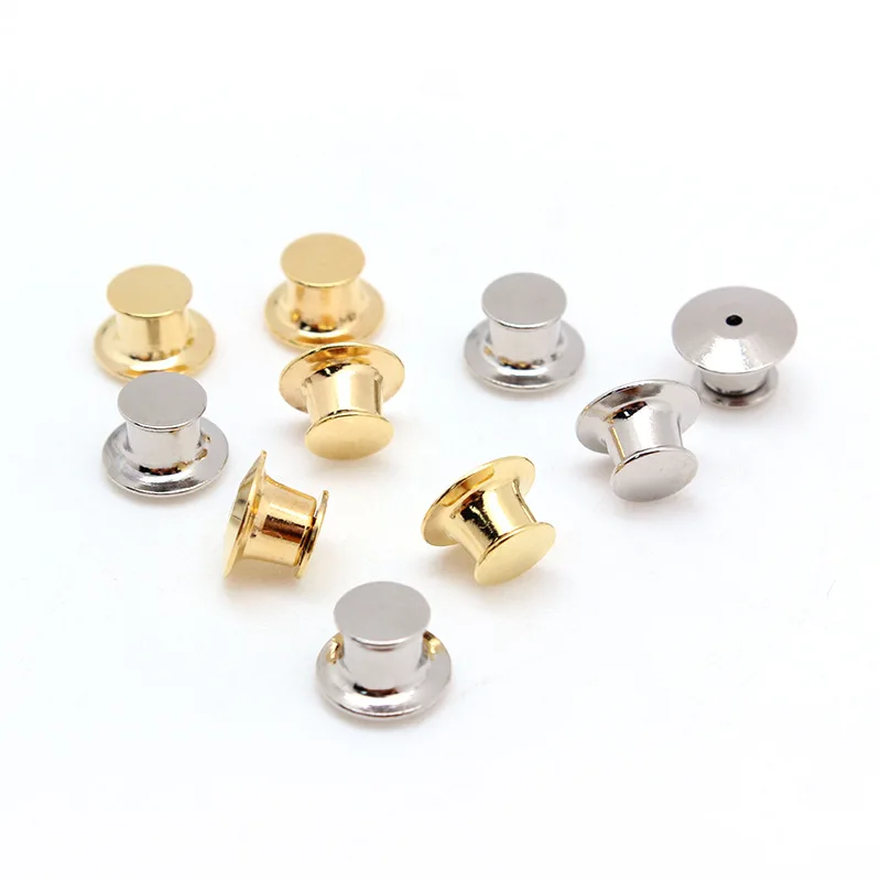 10pcs/Pack Safety Brooch Lock Metal Pin Back Clasp Bulk Pin Holder Brooch Base Jewelry Accessories Wholesale