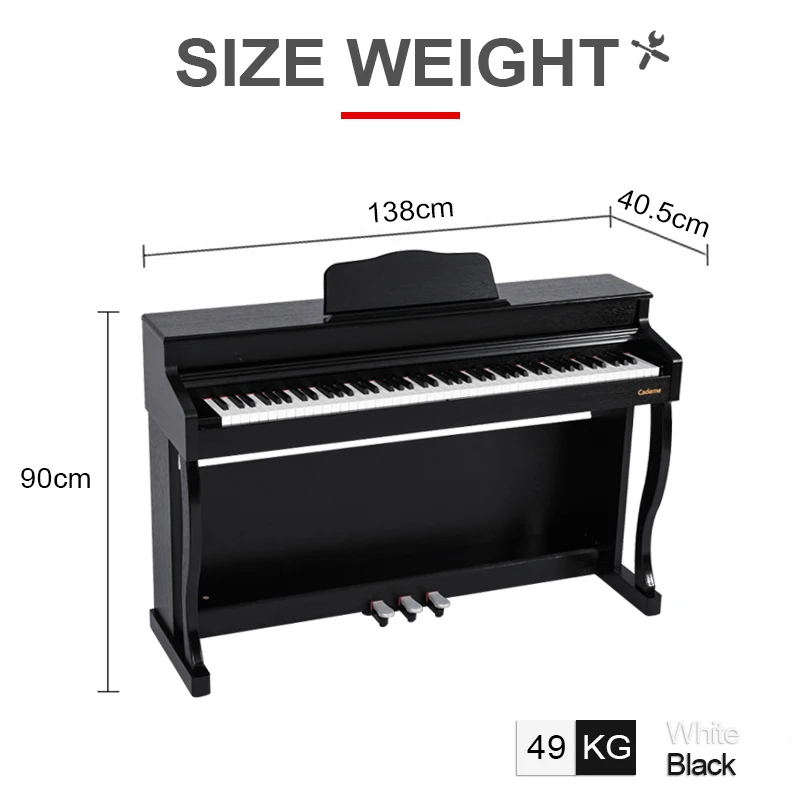 New 88 Keys Electronic Piano with Power Supply Built in Speakers Beginners Kids Electric Keyboard Piano