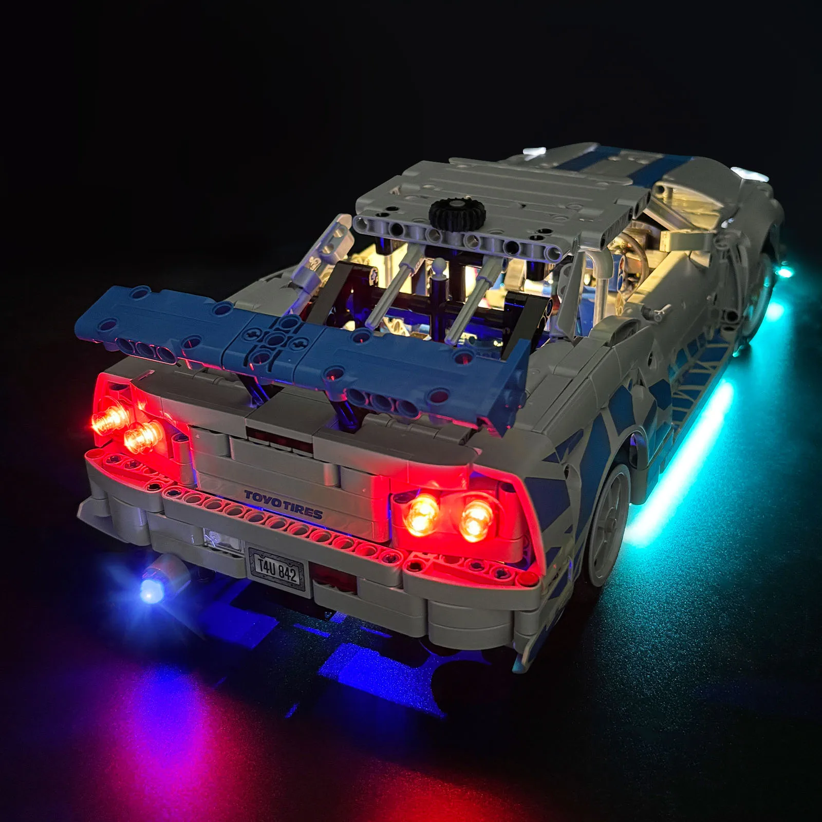 LYBMTWF LED-lichtset voor 42210 2 Fast 2 Furious Nissan Skyline GT-R (R34) auto-bouwstenen (exclusief de modelstenen)