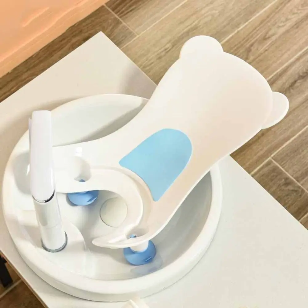 Lavabo de lavado de culo de bebé con forma de oso, cuna de ducha, suministros para el cuidado del bebé, bañera de bebé de oso bonito, accesorios de baño de PP para tumbarse infantil