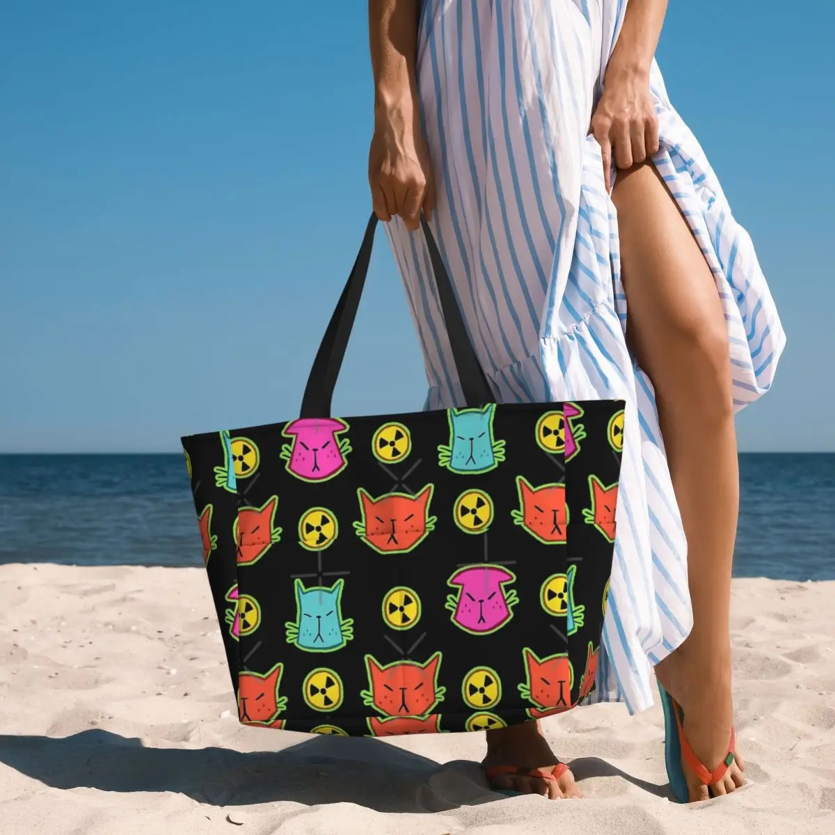 Borsa da viaggio da spiaggia per gatti nucleari, borsa a tracolla da viaggio per adulti retrò modello Multi-stile