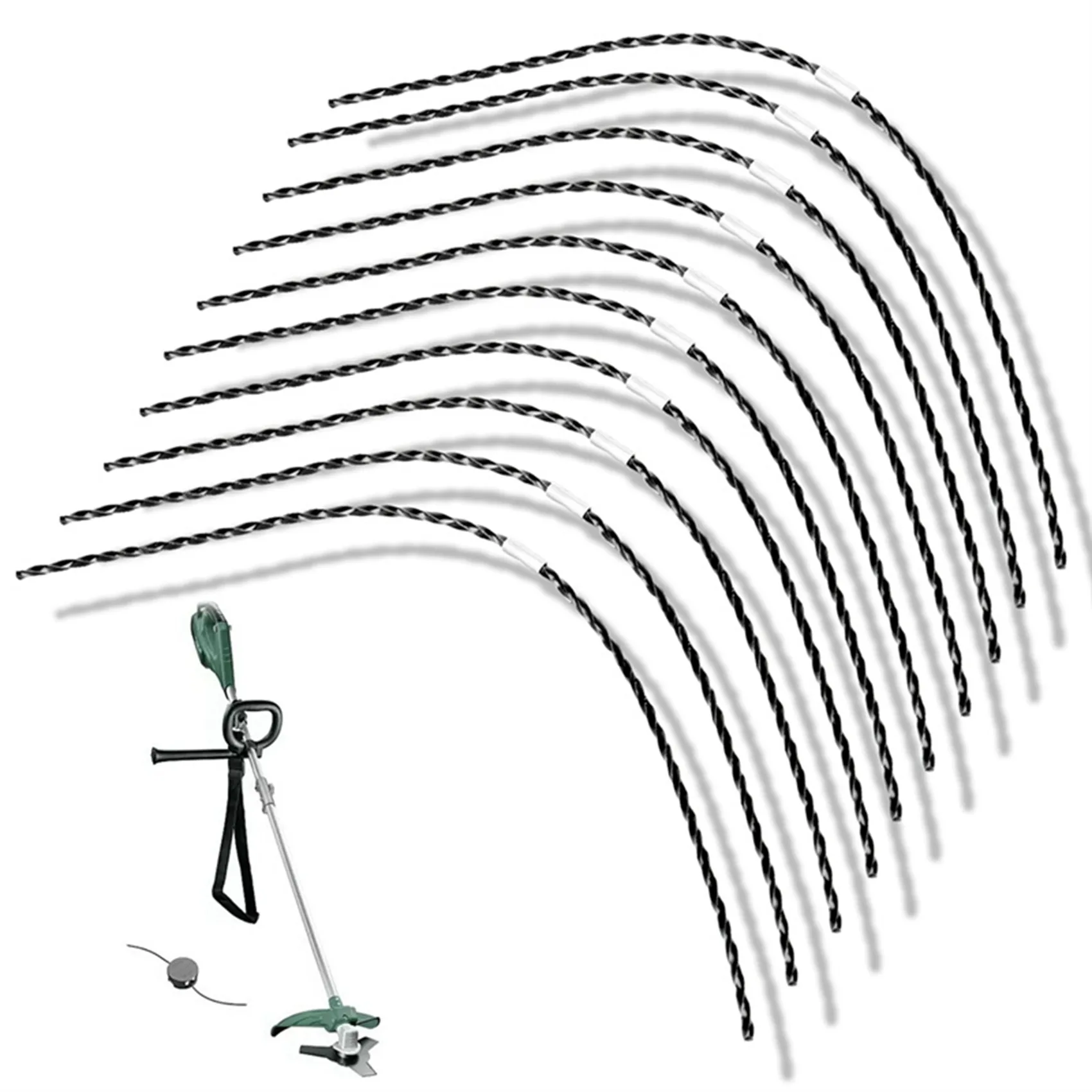 MAKE-20Pcs F016800431 AFS 23-37 용 커팅 라인 초강력 잔디 트리머 스풀 라인 브러시 커터 스레드 라인 37Cm