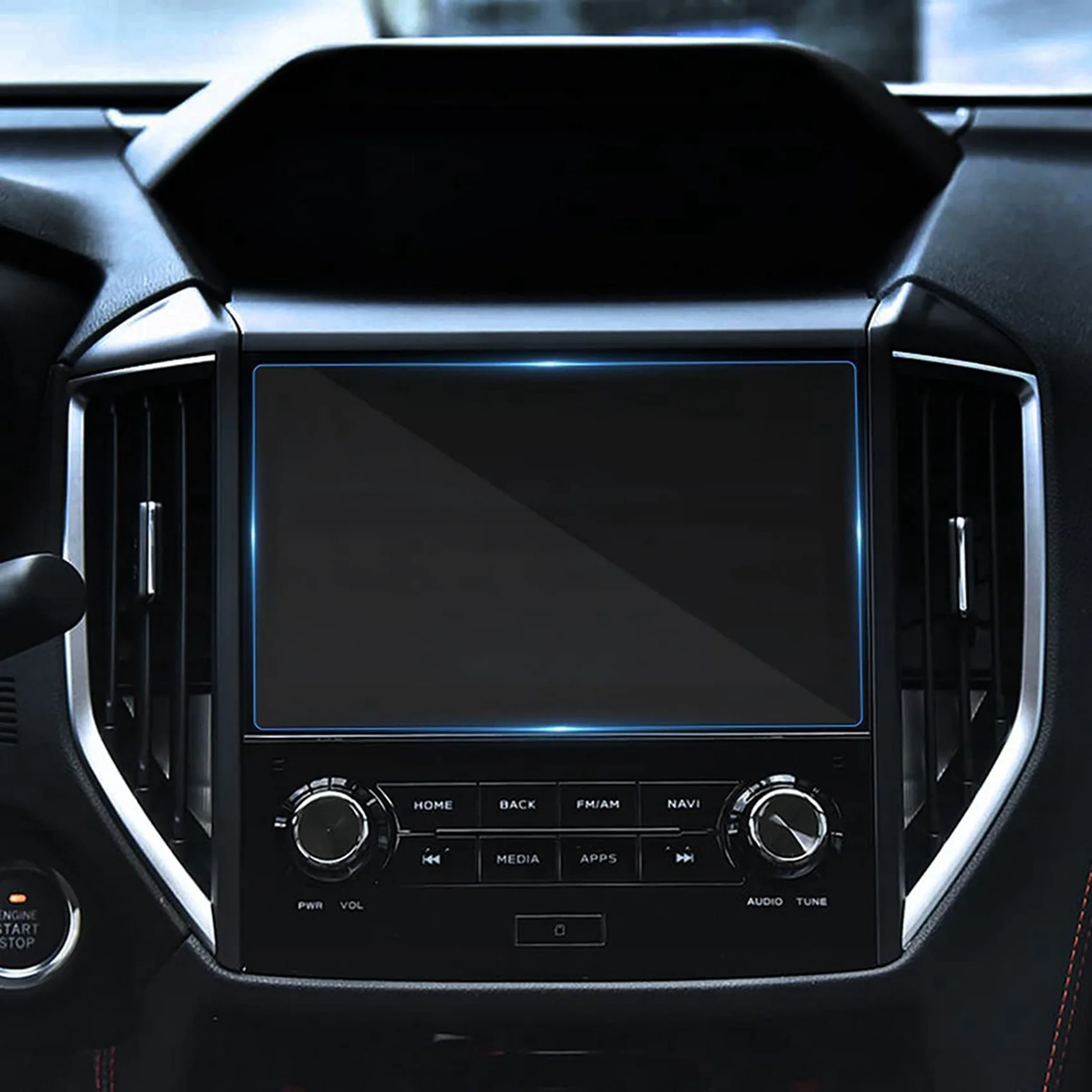 ABKQ-2X For 2019-2021 Subaru Impreza Forester Accent 8-Inch Navigation Press Screen Protective Film Display Tempered Glass