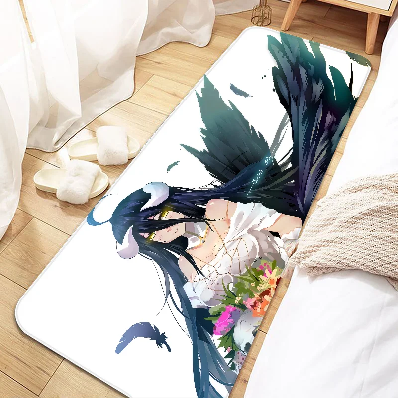 Anime Albedos Overlords Entrance Non-slip Doormat Washable Kitchen Carpet Living Room Hallway Rugs Bathroom Bath Door Mats