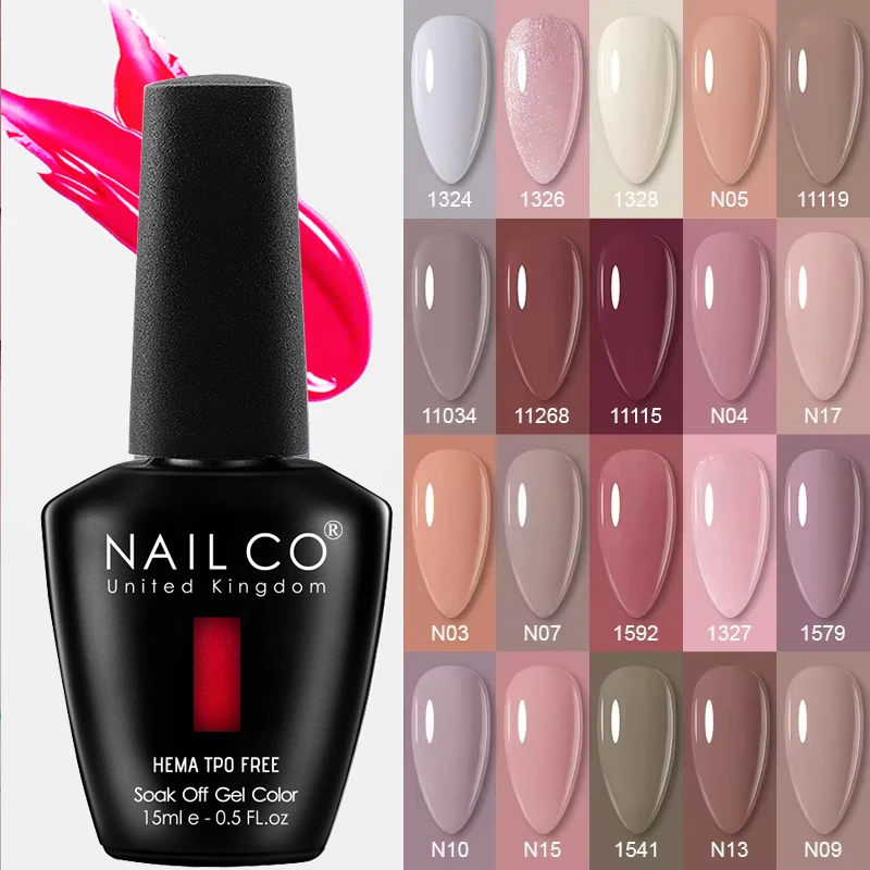 NAILCO HEMA TPO FREE Gel Nail Polish Vernis Semi Permanent UV Gel Polish Nail Art Gel Manicure TOP BASE Nail Glue Varnish 15ml