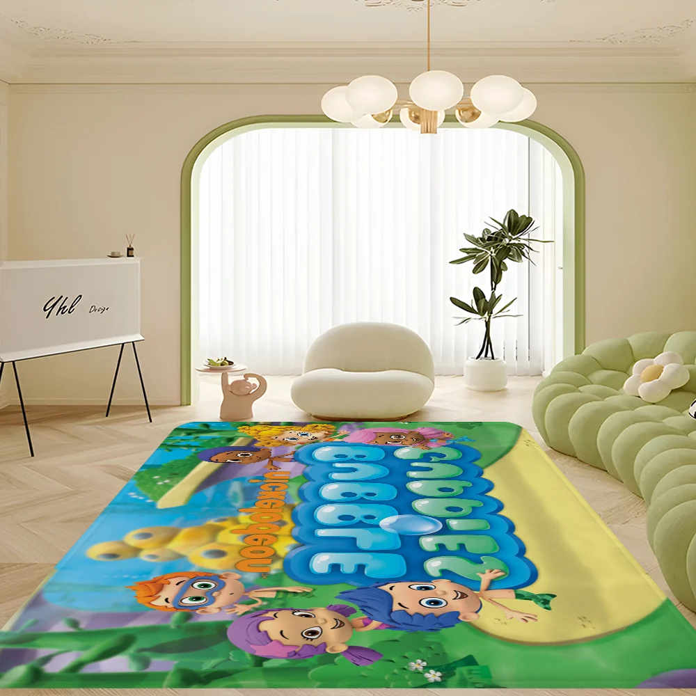 Bubble Guppies Floor Mat Non-Slip Laundry Room Mat Laundry Decor Balcony Child Living Room Household Carpets