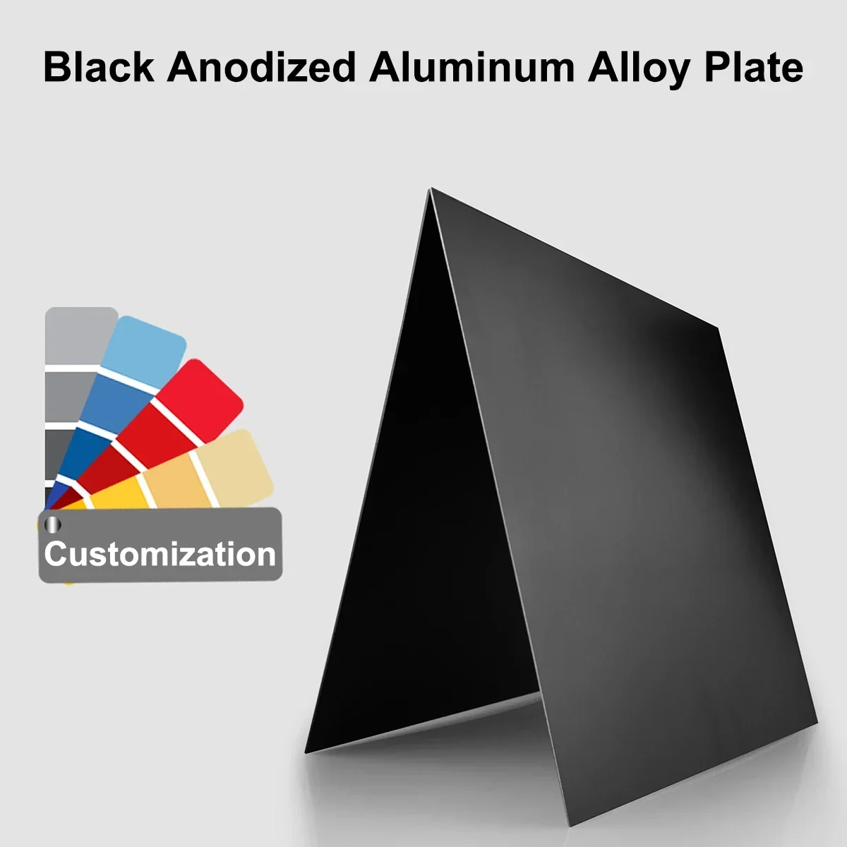 Black Anodized Aluminum Alloy Plate 5052 Aluminum Flat Plate Thickness 0.5/0.8/1/1.5/2mm 100x100mm 200x200mm 200x300mm 300x300mm