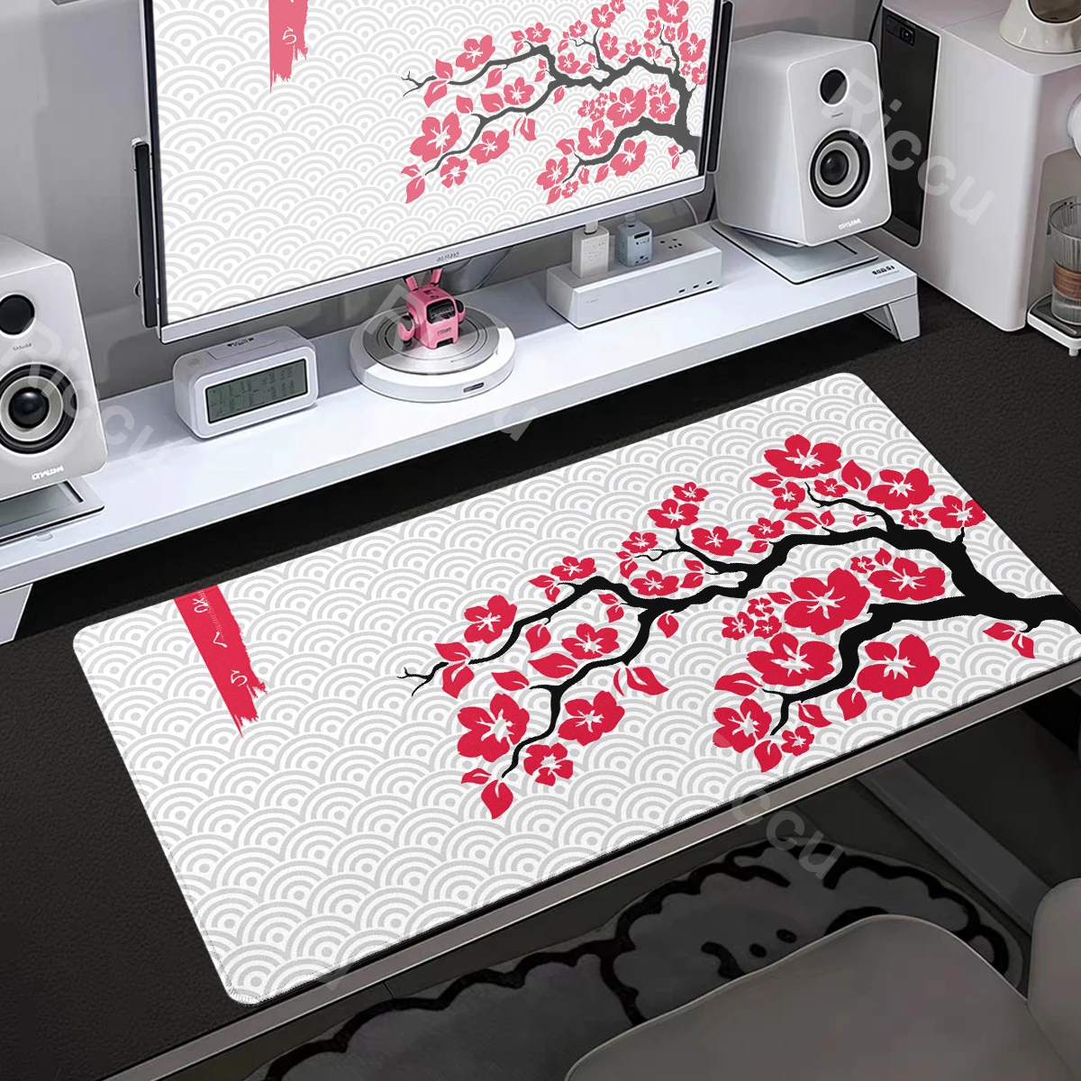 日本桜マウスパッドラップトップゲームデスクマット桜マウスパッドアニメオフィスカーペットゲーマーキーボードコンピュータデスクアクセサリー