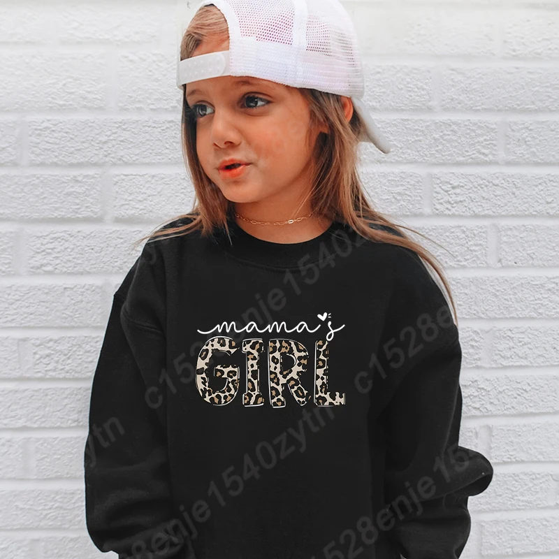 

Mama's Girl Print Pullovers For Kids New Fashion Autumn And Winter Tops Children Girls Creative Personalized Hoodless Sweatshirt