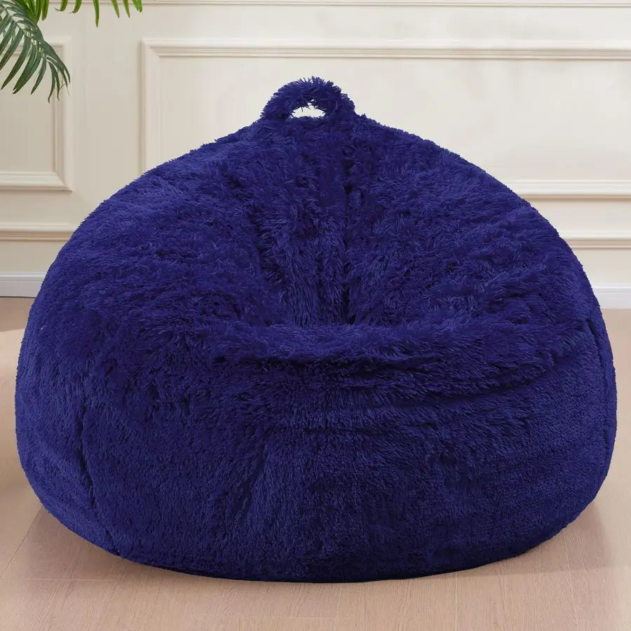 

Faux Fur Toy Storage Bean Bag Cover, Washable Cover Bean Bags for Adults Kids Teens, Comfy Toddler Bean Bag Chairs Covers, Beana