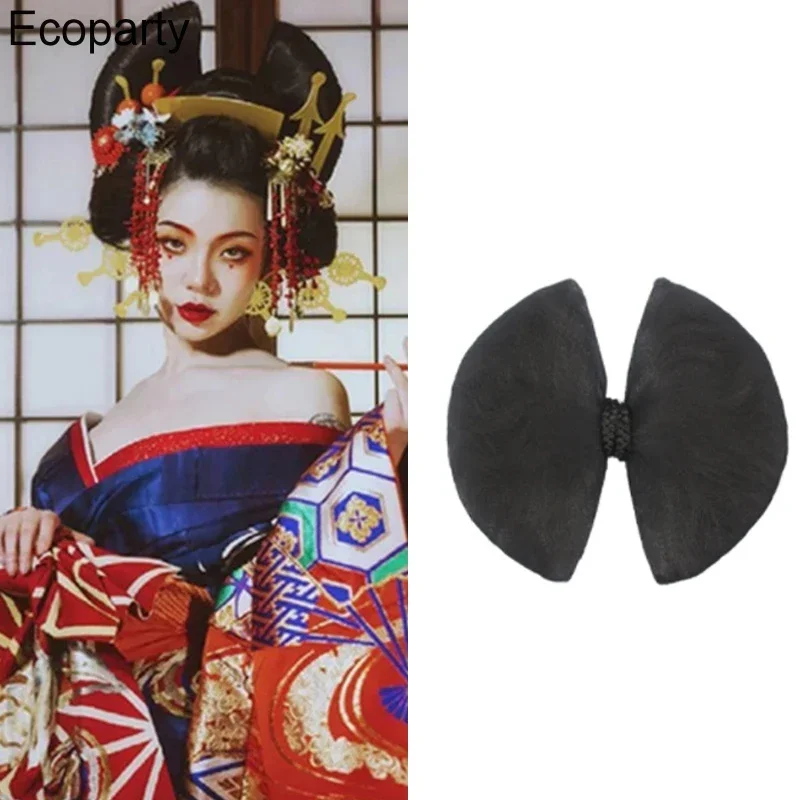 Nhật Bản Oiran Cosplay Tóc Accssories Đen Bướm Phong Cách Mũ Đội Đầu Tóc Giả Túi Chụp Ảnh Nghệ Thuật Hình Ảnh Phụ Kiện Đạo Cụ