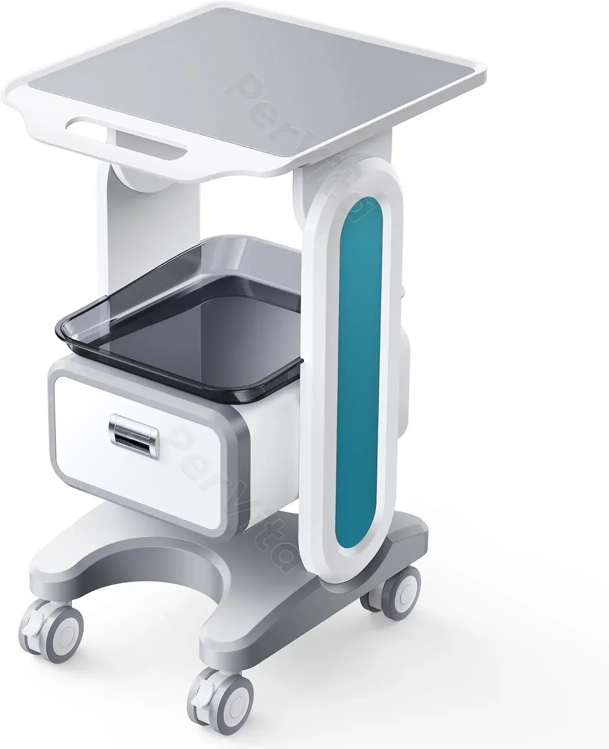 Medical Trolley with Wheels Mobile Ultrasound Beauty Storage Utility Rolling with Drawer for Home Bedroom Sa