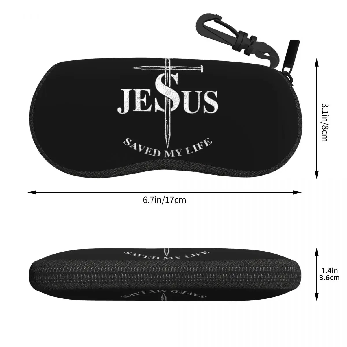 Custom Religious Jesus Saved My Life Shell Eyeglasses Protector Cases Women Men Sunglass Case Glasses Pouch