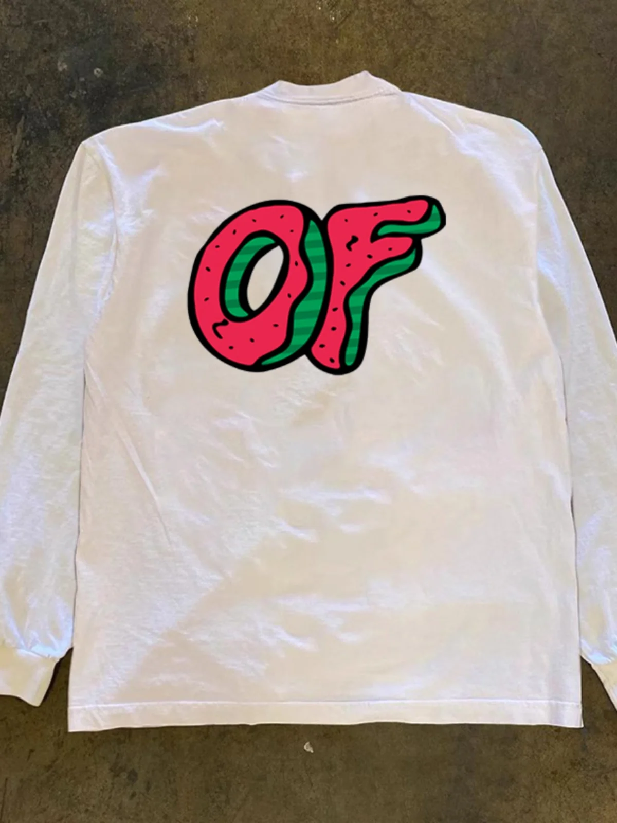 

Loose Fit Cotton Long Sve T-irt ex Streetwear Brand Tail Label Removal Printed Youth Faion Spring Autumn Winter