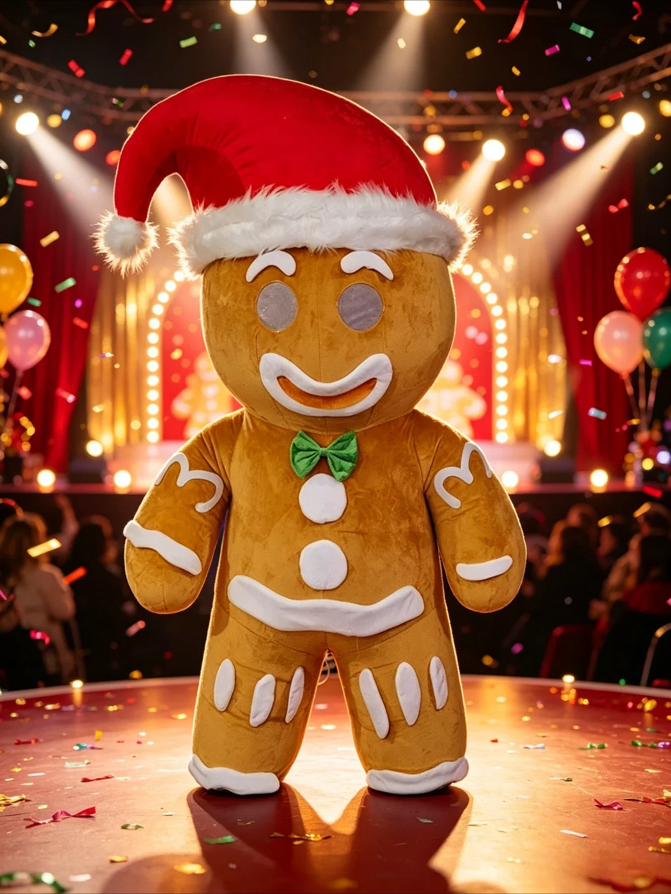 Inflatable Gingerbread Man Costume Mascot Parade Adult Birthday Christmas Halloween Party Suits Without Battery and Charger