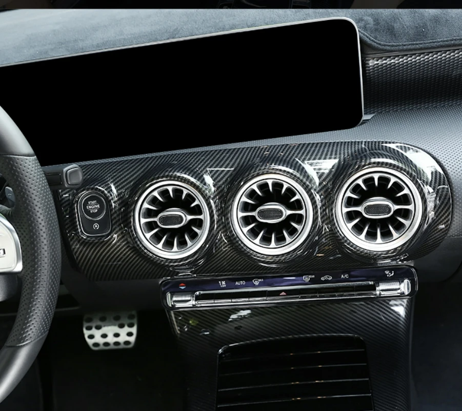 لمرسيدس بنز الفئة A180 A200 A220 2019 - 2022 الملحقات الداخلية مركز تكييف الهواء منفذ التيار المتردد تنفيس غطاء إطاري #3