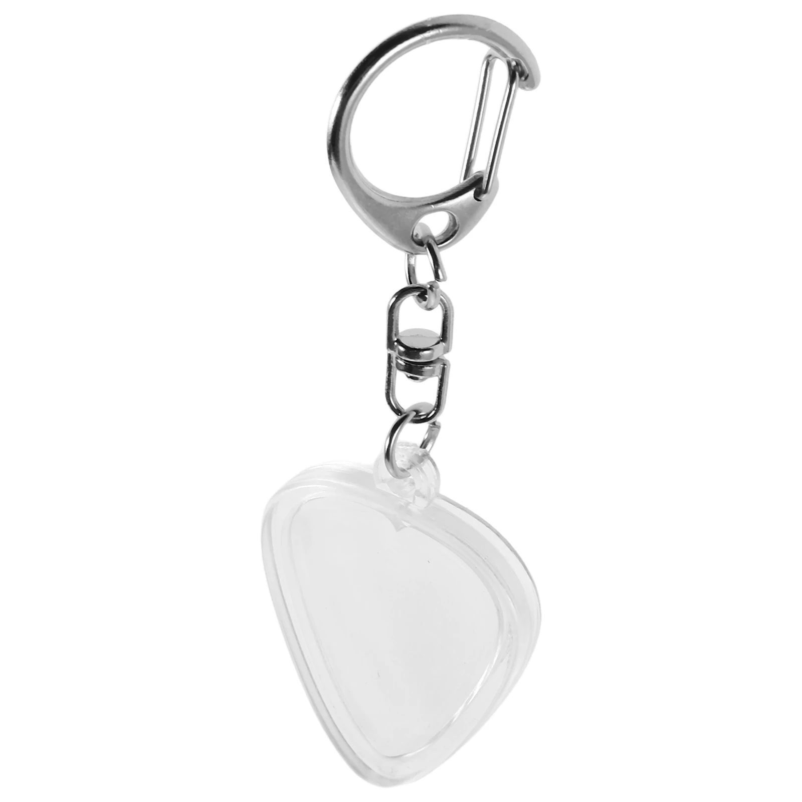 

Guitar Pick Holder Keychain: Transparent Heart Shaped Clear Guitar Picks Case Box Easy Identification Storage For Music Lovers