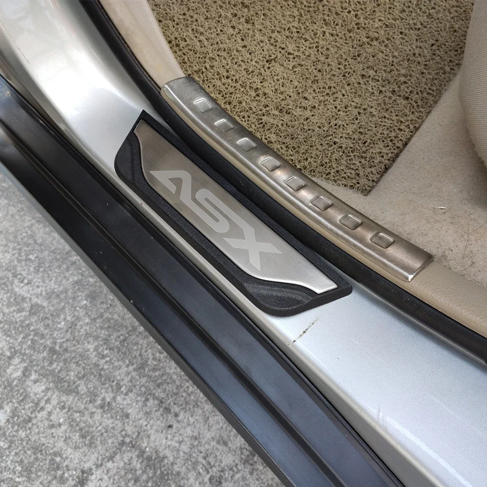 For Mitsubishi Asx 2023 2024 Door Sill Scuff Plate Protectors Guard Trim 2011-2020 Car Threshold Auto Stickers Accessories