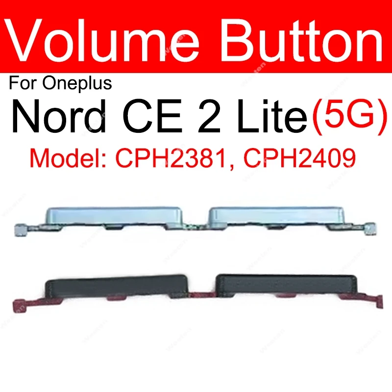 Volume Button For OnePlus 1+ Nord CE 2 Lite Nord N300 N100 5G On OFF Power Volume Switch Side Keys Repair Parts