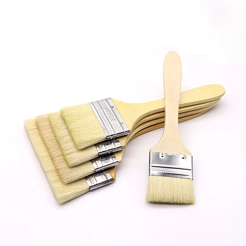 Paint Brush Wooden Handle Wool Brush Soft Hair Painting Brushes Tools for Home Coloring Wall and Furniture Painting Supplies