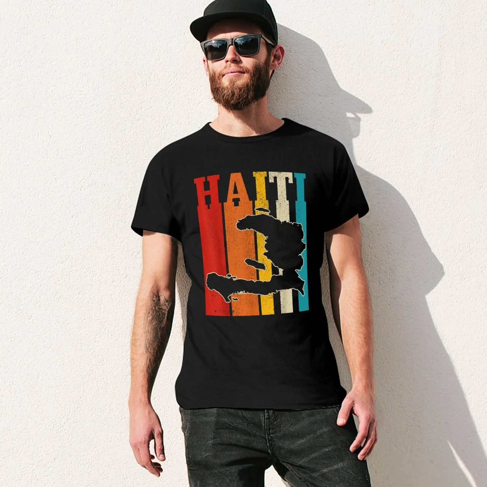 More Design Haiti Flag Haitian Men Tshirt Tees T-Shirt O-neck T Shirts Women Boys Clothing 100% Cotton