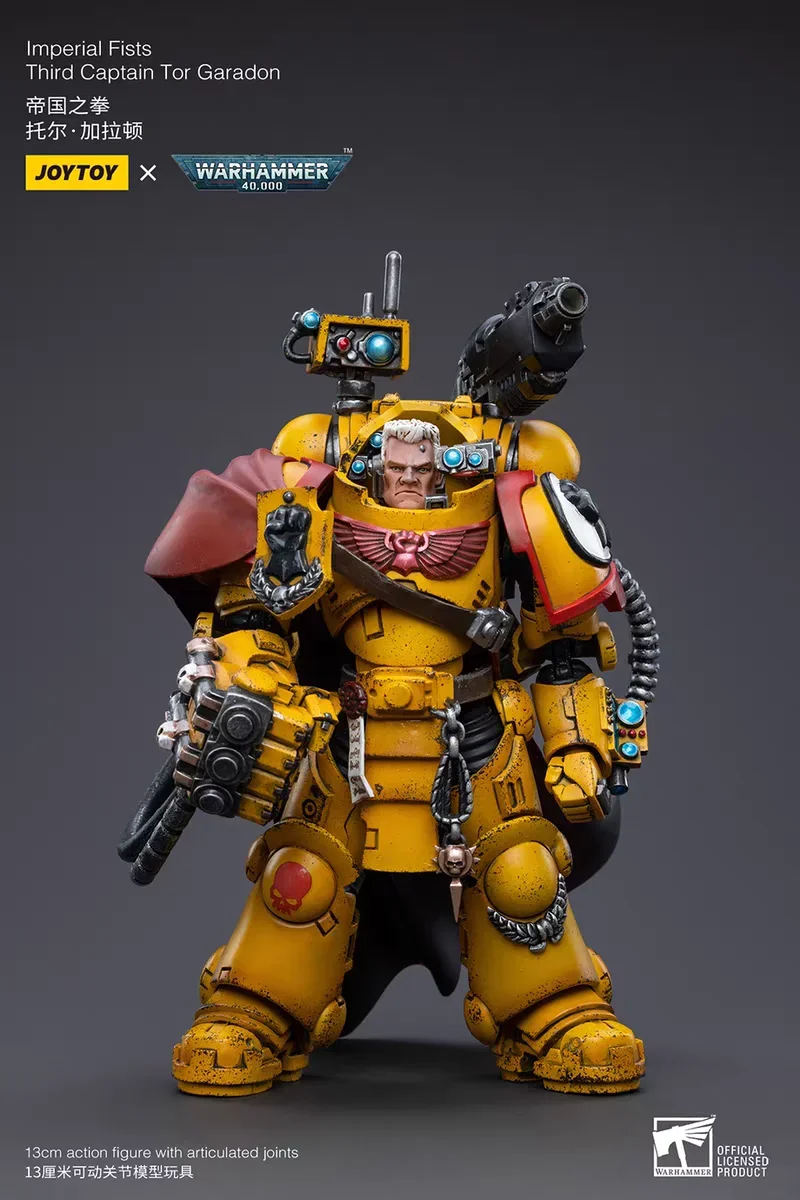

JOYTOY 1/18 Action Figure Warhammer 40K Imperial Fists Third Captain Tor Garadon Anime Action Figure Model Toys Gifts In Stock