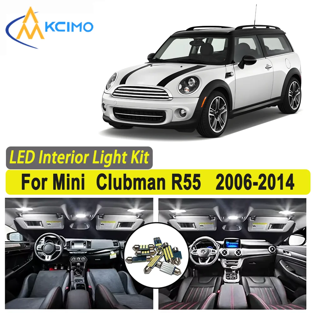 

Kcimo LED For Mini Clubman R55 (2006-2014) Premium Bright LED Interior Dome Map Trunk Light Kit Car Led Lamps New Canbus Car LED