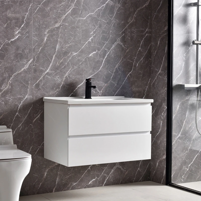 Luxury Modern Eco-friendly Floating Vanity Set Wall-Mounted Bathroom Sink Cabinet for Bedroom Farmhouse Warehouse Hospital Use