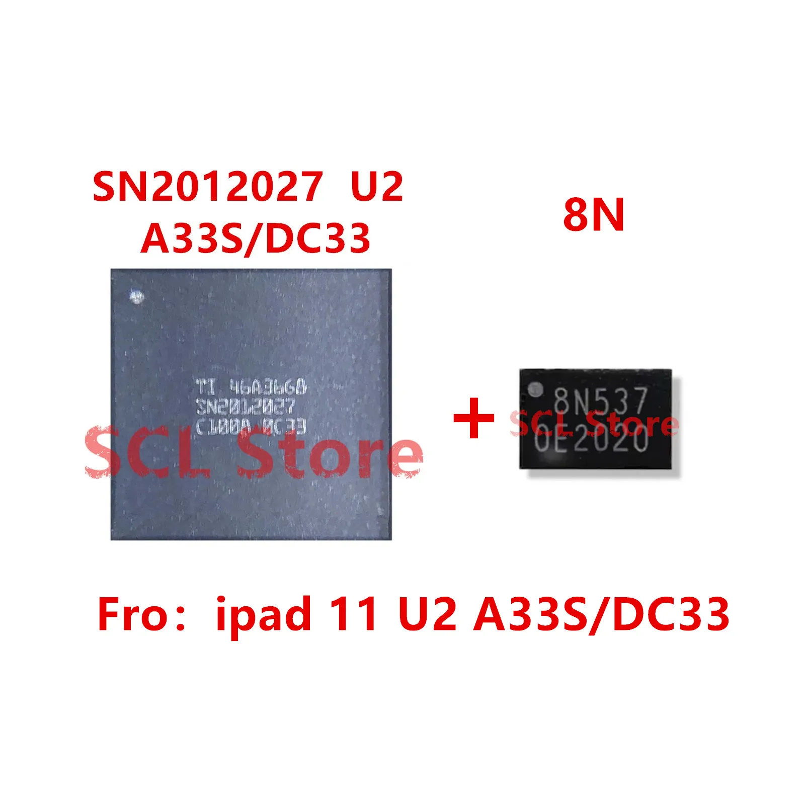 (1-5Set) New IC For ipad 11 U2 ipad11charging IC SN2012027 A33S/DC33 with Data For U2 rechargeable touch