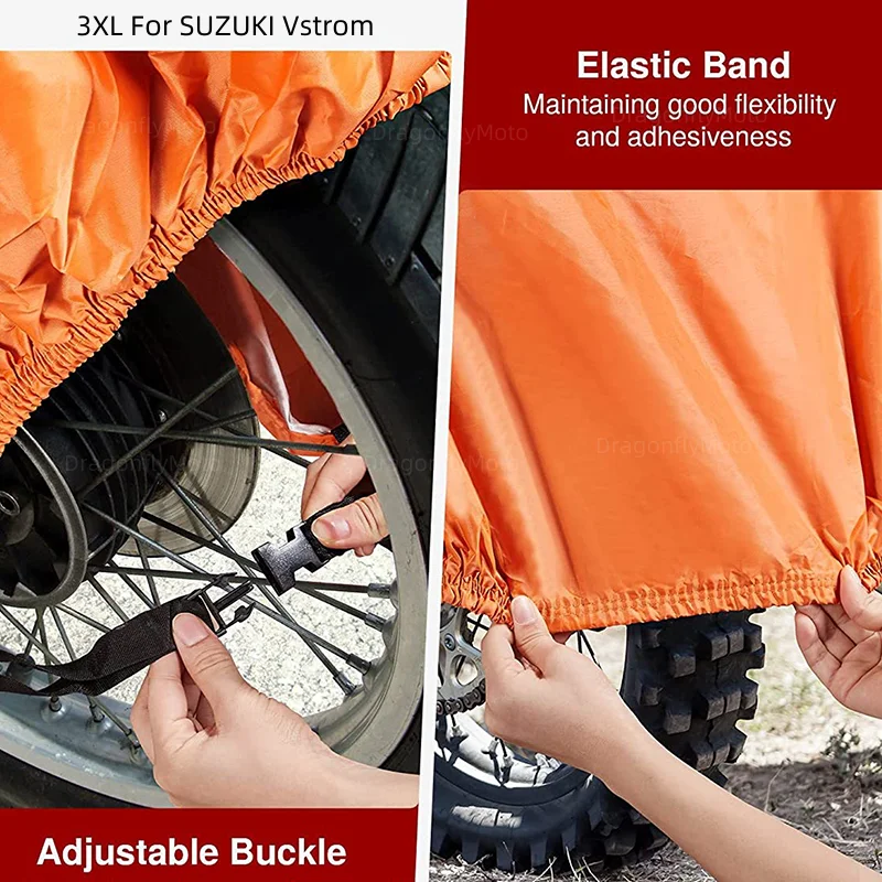 For SUZUKI Vstrom DL 250 650 1000 V-Strom 650XT 1000XT Vstrom650 Vstrom1000 Motorcycle Cover Waterproof Outdoor Scooter UV