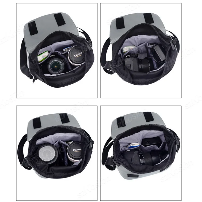 حقيبة حبال حقيبة عالمية للتصوير الفوتوغرافي حقيبة تخزين كروس لكاميرا DSLR منظم السفر في الهواء الطلق سعة 5 لتر مقاومة للماء