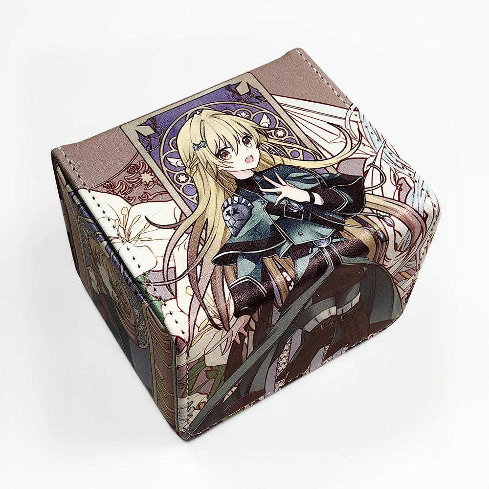 

Фигурки экзастеров Yugioh Elise Stella Коробка на палубе Yu-Gi-Oh! TCG OCG PTCG Коллекционные карточки Коробка для хранения из искусственной кожи 100+