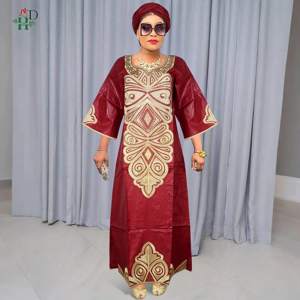 

H & D традиционные африканские платья, одежда для женщин, африканская одежда Kanga, халат Дашики, африканское вечернее платье Bazin 2024