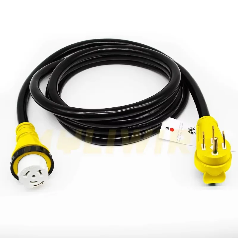 75FT NEMA 14-50P ila 14-50R 50A 4prong 6/3+8/1AWG 125/250V Ağır Hizmet Rv Araç Şarj Kablosu Kavrama Kolu Uzatma Kabloları
