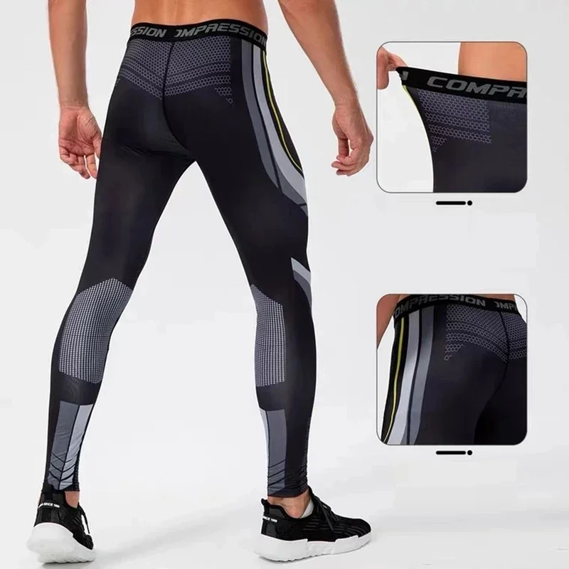 Men\'s Compression Pants Men Sportswear Training Leggings Gym Workout Skinny Trousers  Sport Bottoms Running Leggings Tights Men