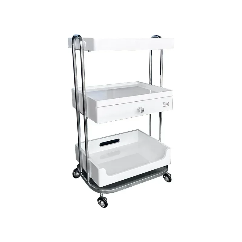 DSA beauty trolley three layers with drawers multifunctional nail art tools cart