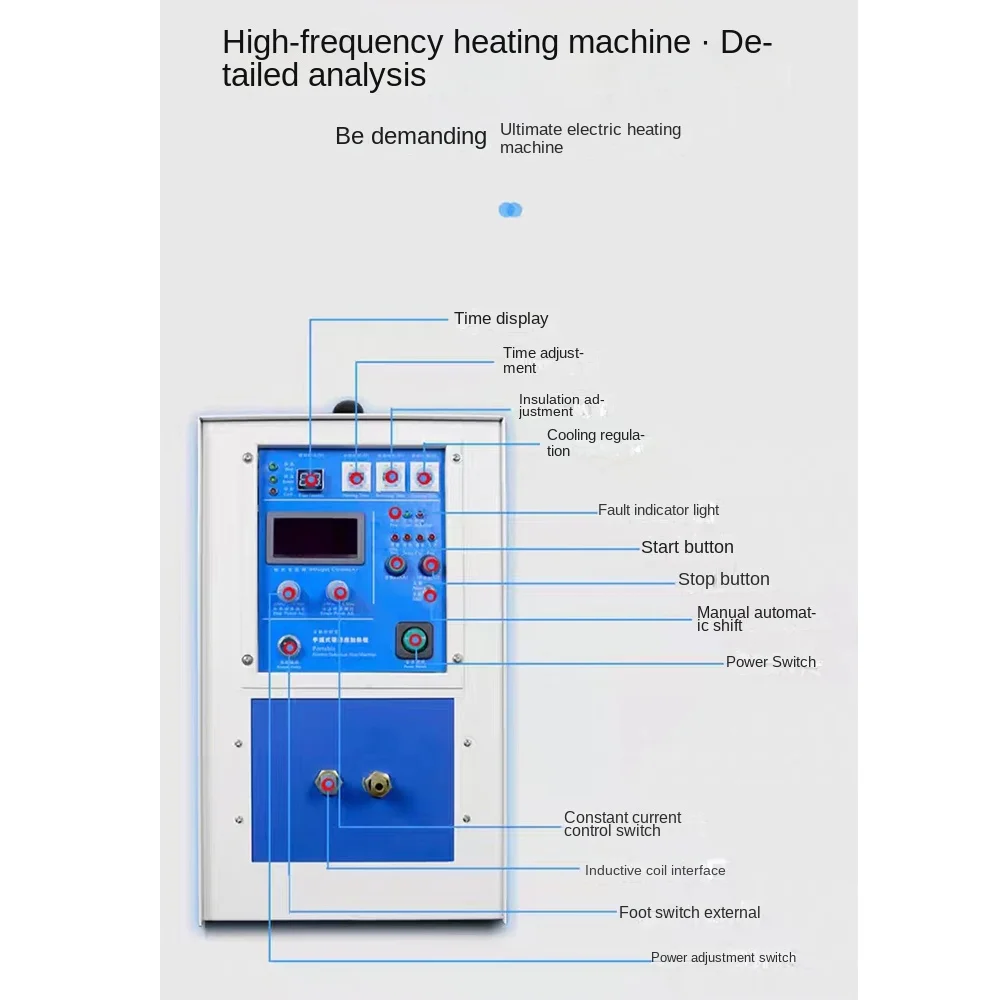 15KW Induction Heater Induction Heating Machine Metal Smelting Furnace High Frequency Welding Metal Quenching Equipment