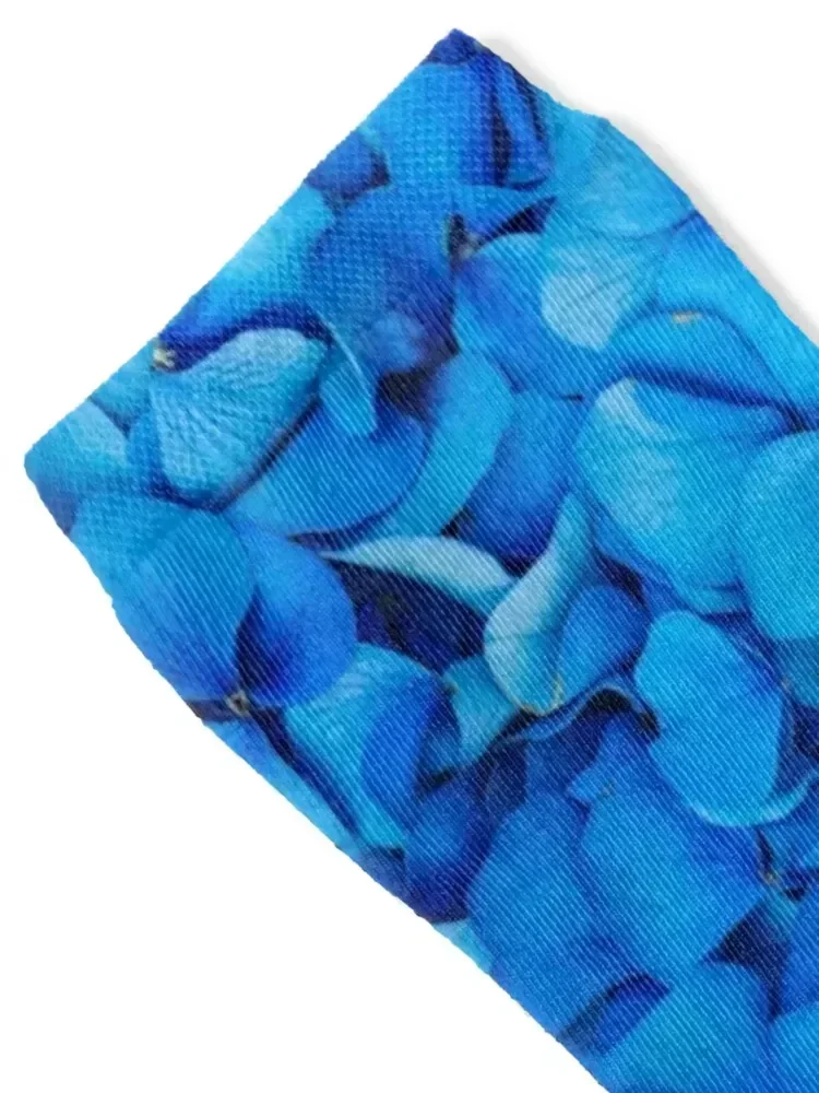 Beautiful Royal Blue Hydrangea Flower Petals Socks snow sheer winter thermal Argentina Women's Socks Men's