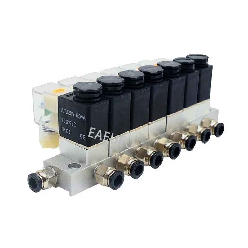 Solenoid Valve Normally Closed 2V025-06 AC220V DC12V24V multi-way combination type valve air magnetic Pneumatic 2V025-08