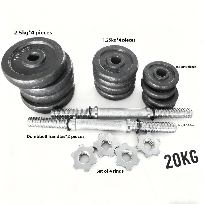 2026 2026 Multi-Adjustable Portable Baking Paint 20kg Fitness Equipment Set Colorful Durable Steel Dumbbells For Professional Fi