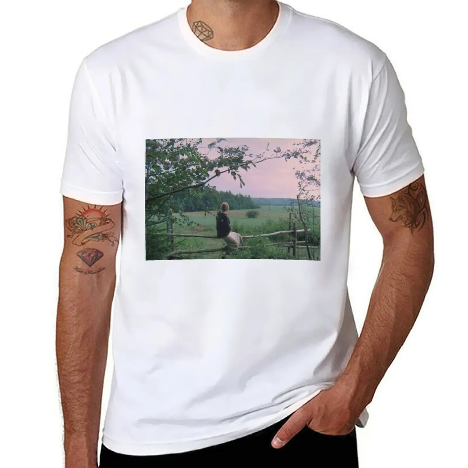 

Tarkovsky T-Shirt t shirts for man graphic funny t shirt man plain t shirts for man pack cotton T-shirt