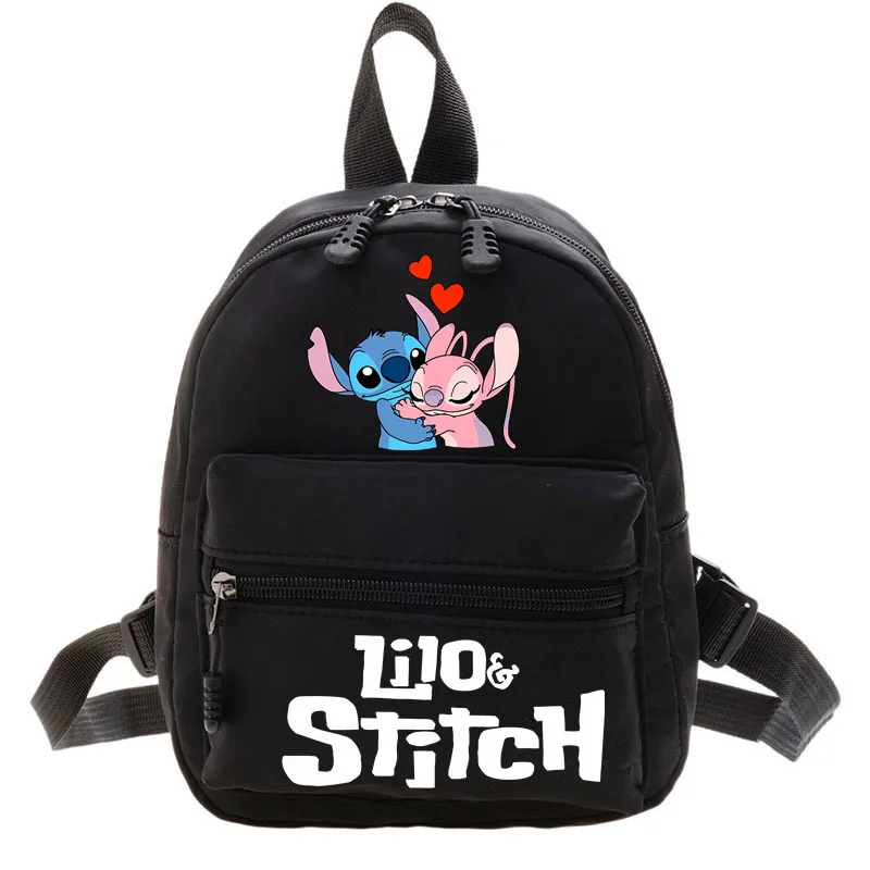 Disney Lilo & Stitch Cartoon Womens Backpacks Ladies Bag Teenager School Bags Girls Casual Shoulder Bag Cute Storage Backpack