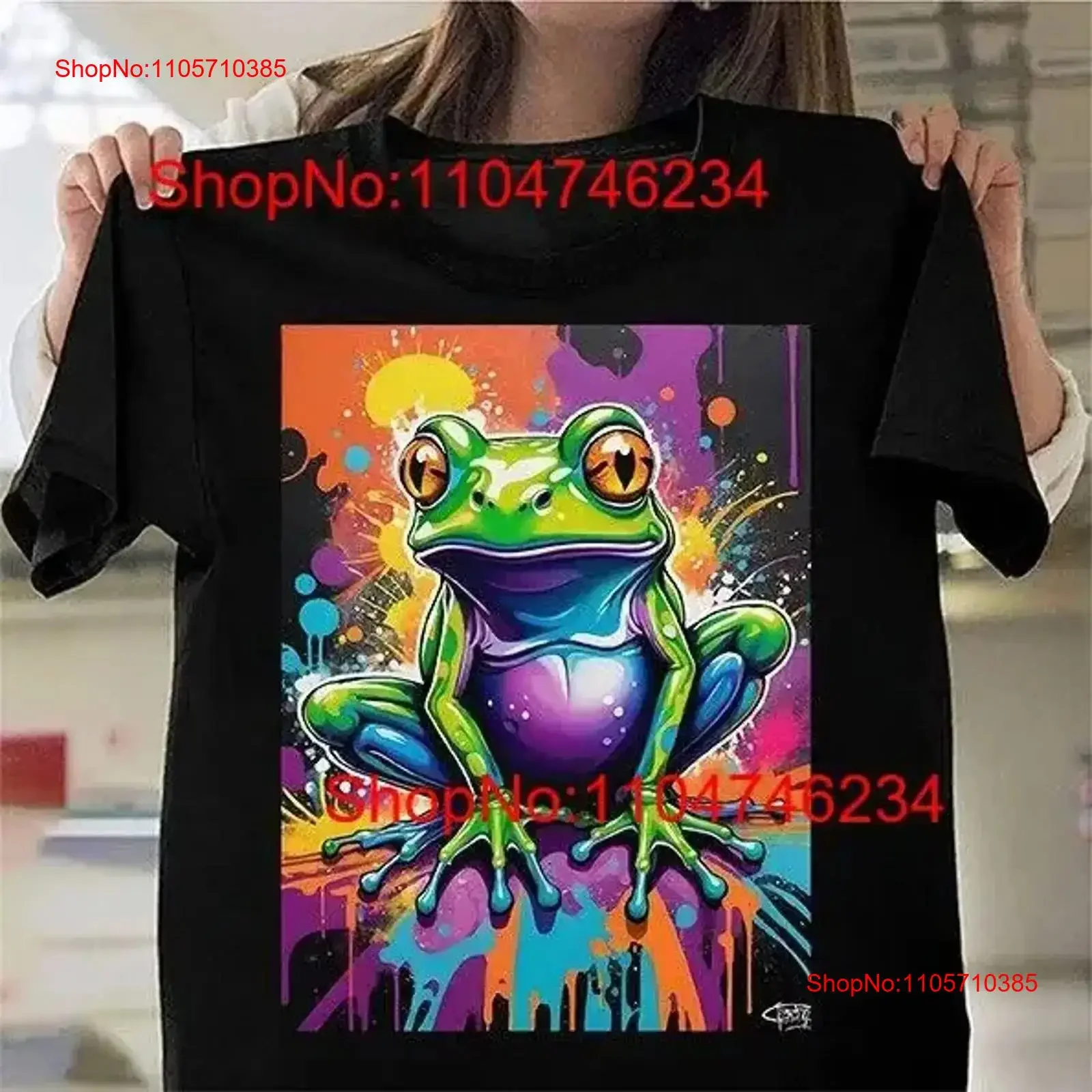 TREE FROG GRAFFITI T Shirt Colourful Urban Amphibian Street Art Top Idea vintage Washed designer clothes vintage Washed