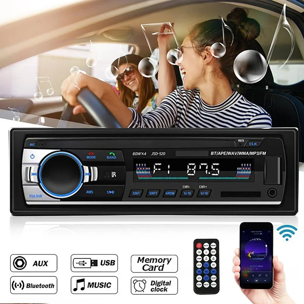 Car MP3 Player Stereo bluetooth Audio Radio 12/24V 60W Car Truck Usb Bluetooth Handsfree Call Car USB Card Insert MP3 Radio Kit
