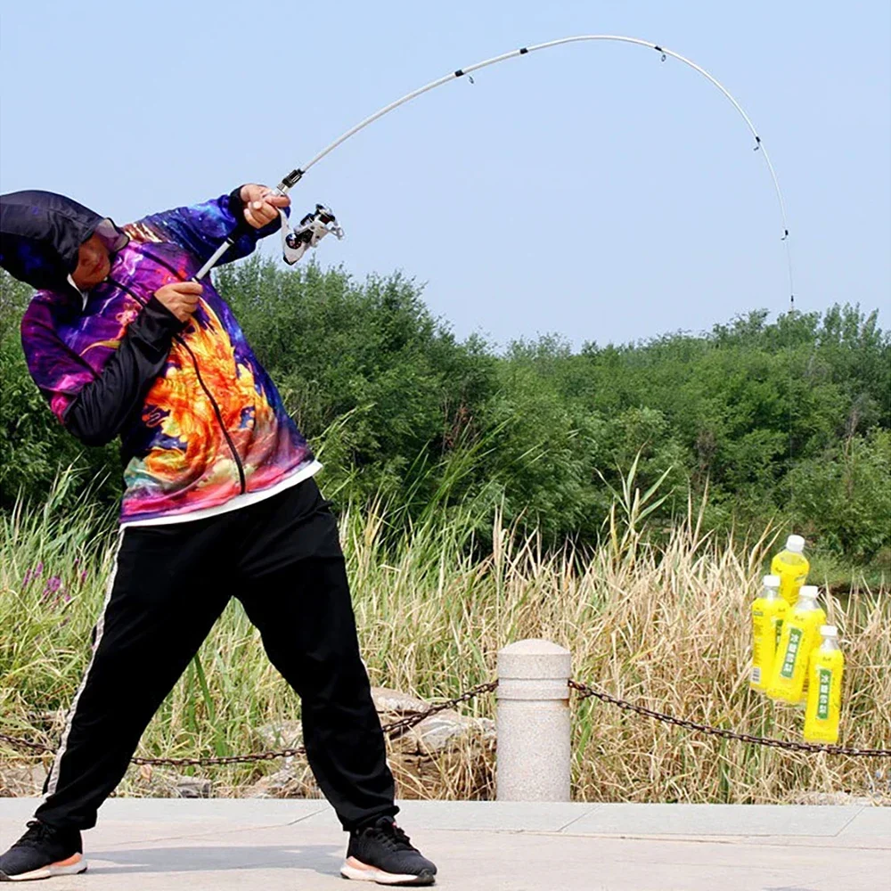 Teleskop-Köder-Angelrute 1,5–2,4 m und Baitcasting-Rolle 7,2:1 Hochgeschwindigkeits-Übersetzungsverhältnis-Kombination, maximale Zugkraft 8 kg, für alle Gewässer Pesca – Detail 16